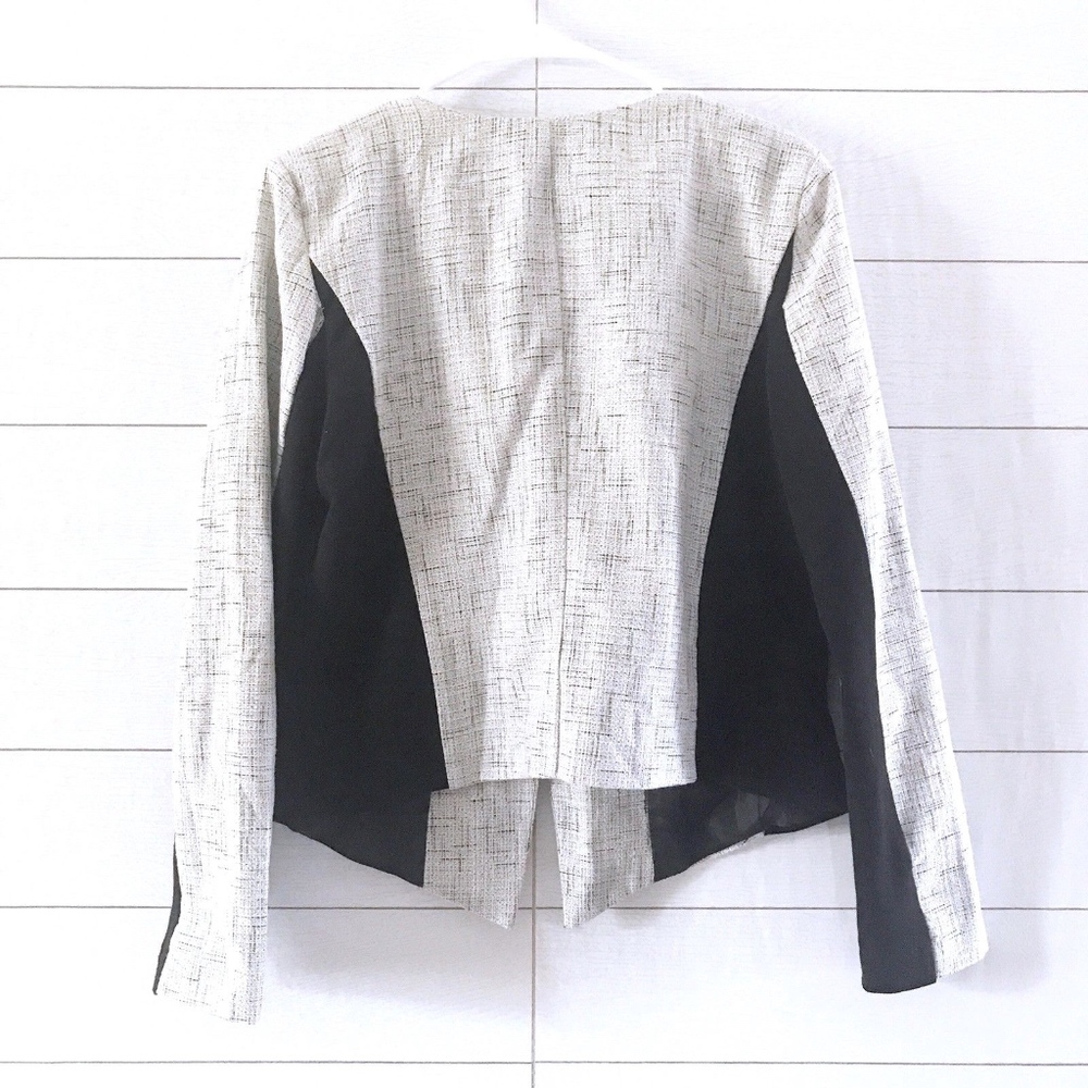 Mossimo White Black Tweed Moto Jacket - Picture 6 of 8
